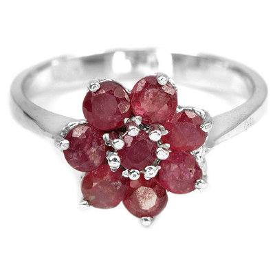 Серебряное кольцо с рубином натуральным арт 21818