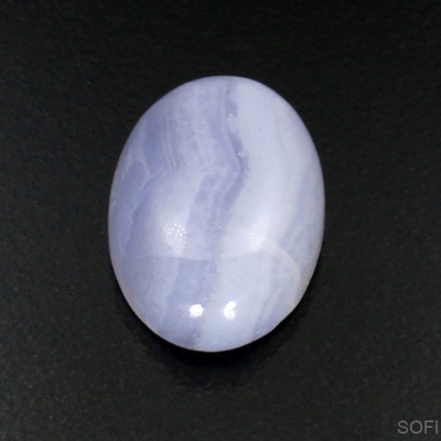 Камень голубой Агат натуральный 9.50 карат 16х12 мм овал кабошон арт 16914