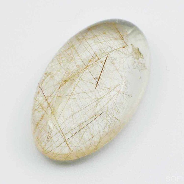 Камень Кварц с рутилом натуральный 32.00 карат арт. 12922