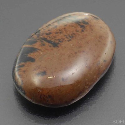  Камень Чёрно-коричневый Обсидиан натуральный 18.00 карат арт. 30281