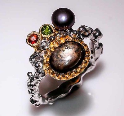 Серебряное кольцо с сапфиром натуральным арт 5920