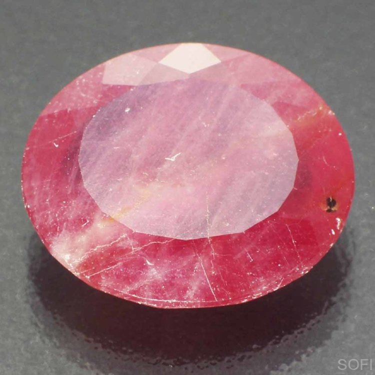 Камень розовый корунд натуральный 7.08 карат арт. 19396