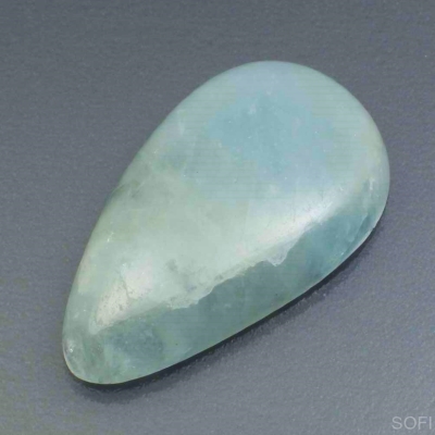 Камень Аквамарин натуральный 30х18 мм груша кабошон 24.00 карат арт. 14026