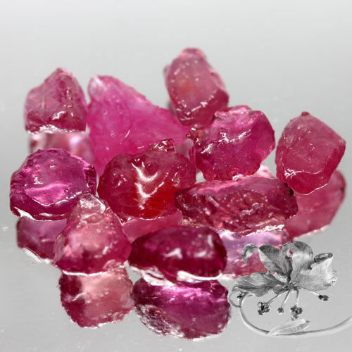  Минерал розового Корунда натурального 19.20 карат арт. 14031