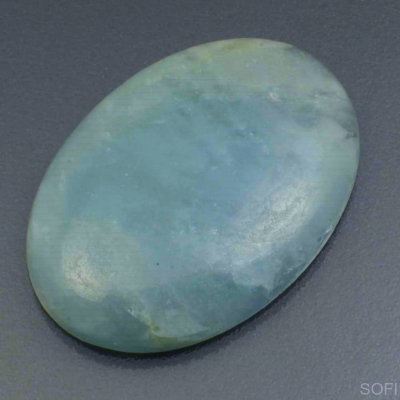Камень Аквамарин натуральный 30.00 карат овал 30х23 мм кабошон арт. 12948
