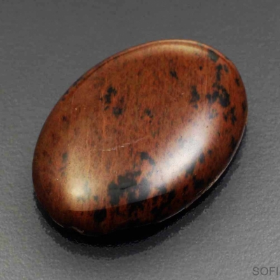  Камень Чёрно-коричневый Обсидиан натуральный 16.60 карат арт. 10758