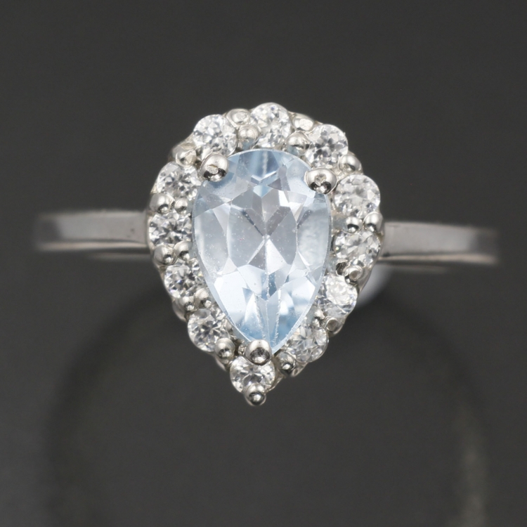 Серебряное кольцо с топазом натуральным арт. 27064