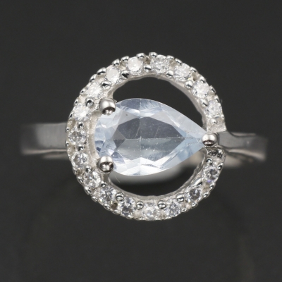 Серебряное кольцо с топазом натуральным арт. 27159